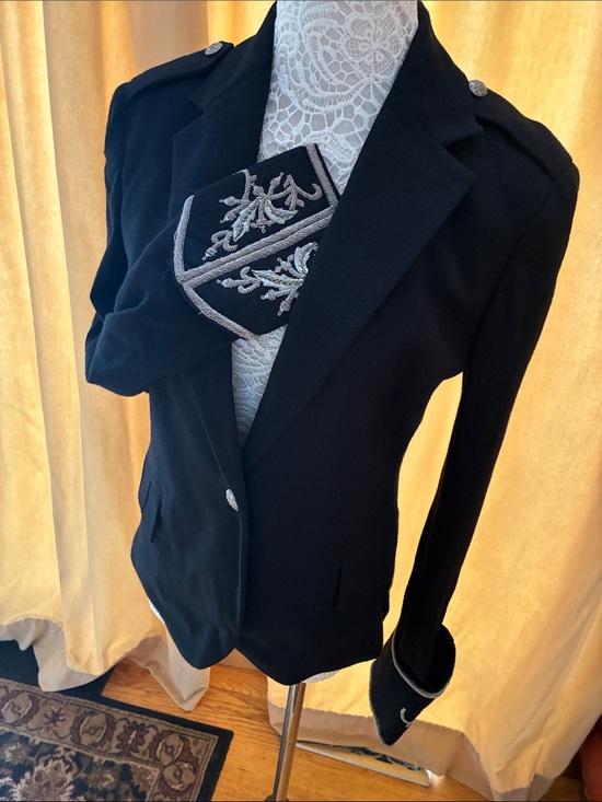 Polo Ralph Lauren Jackets & Blazers - Polo Ralph Lauren Black Wool Womens Military-Style Blazer Jacket